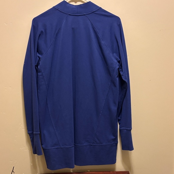 Stylish Blue Open Front Cardigan - Picture 2 of 2